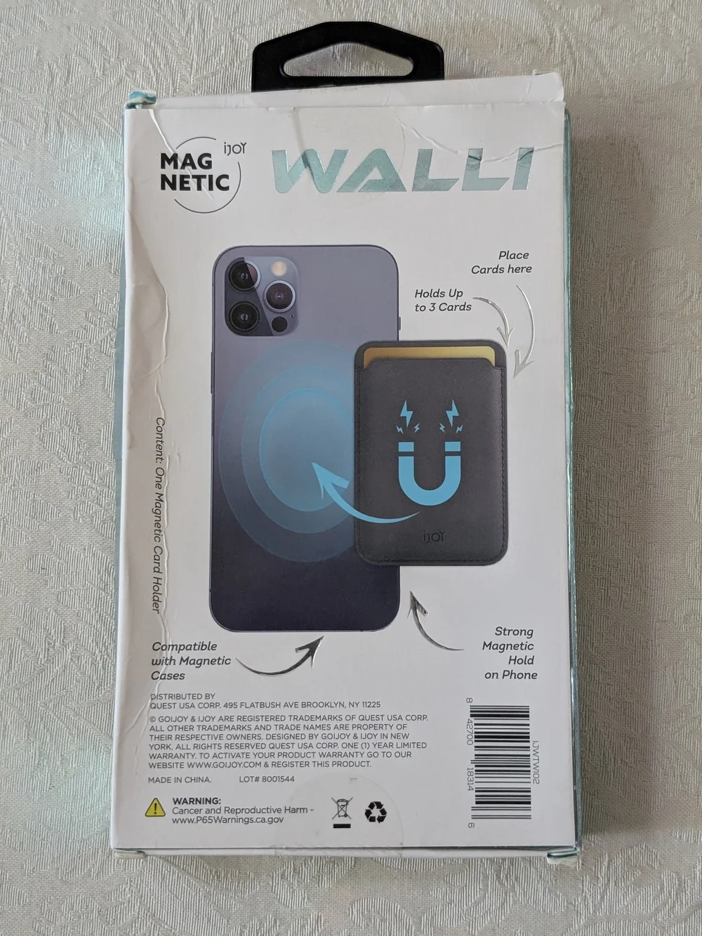Walli Magnetic Card Holder Wallet - Black